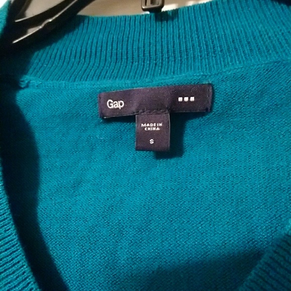 Gap V Neck Sweater in Teal Size Small - Picture 2 of 4
